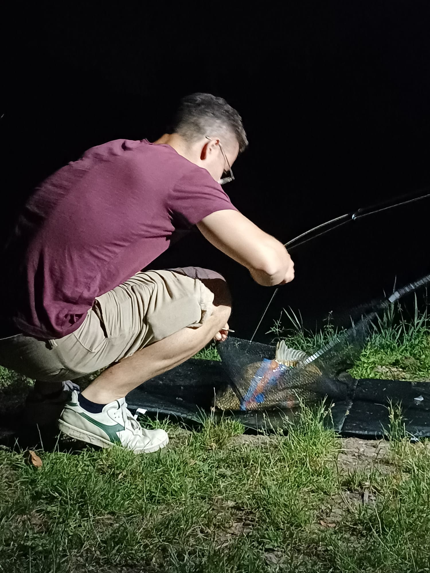 Slamatura sul materassino, in piena notte